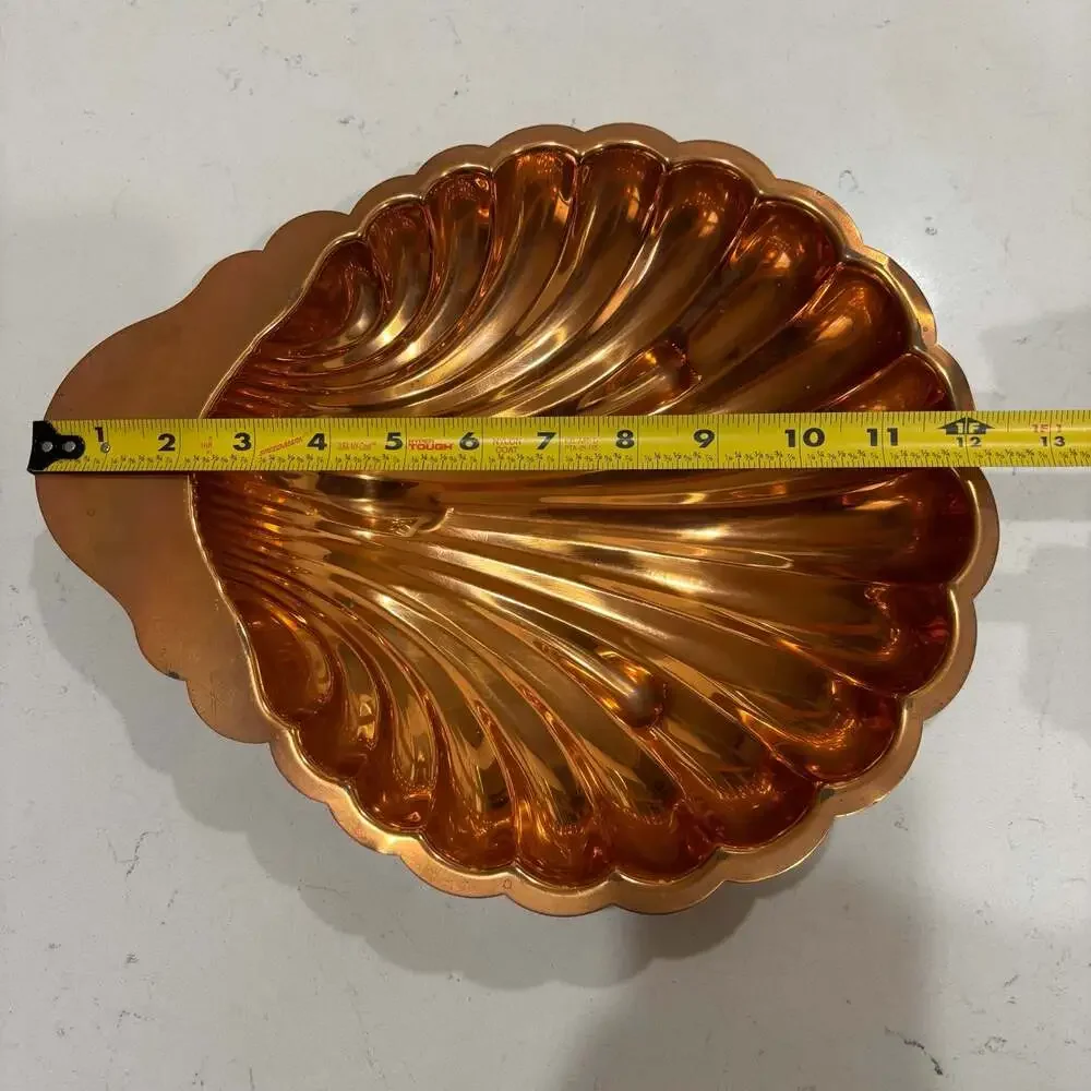 Vintage Coppercraft Guild Shell-Shaped Copper Serving Dish or Bowl
